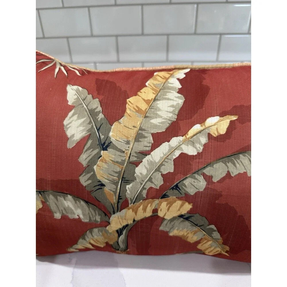 Tropical Botanical Palm Tree Accent Pillow Outdoor Indoor Home Decor